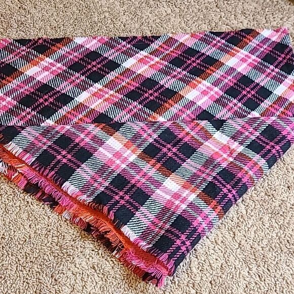 BP Pink, Red, white and black multi color triangle scarf - Picture 2 of 5